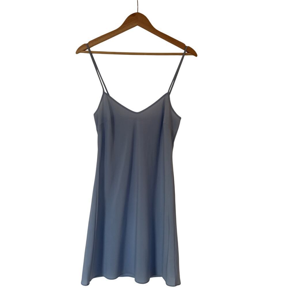 Veronica Beard Dusty Blue V Neck Mini Slip Dress A Line Size XS Vacation Summer